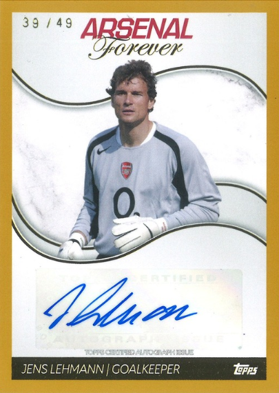 Jens Lehmann Auto Topps Arsenal Forever 39/49 AL-JL
