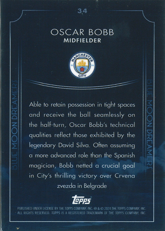 Oscar Bobb Topps Blue Moon Dreamers 68/125