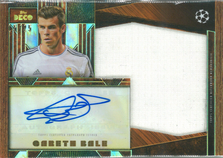 Gareth Bale Auto Relic Topps DECO Antiquity 15/25
