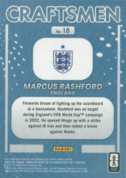 Marcus Rashford Panini Craftsmen 190/199