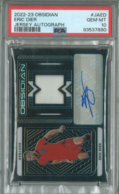 Eric Dier Relic PSA 10 Panini Obsidian 39/77